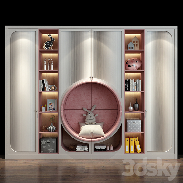 Furniture for a children 0285 3DS Max Model - thumbnail 1