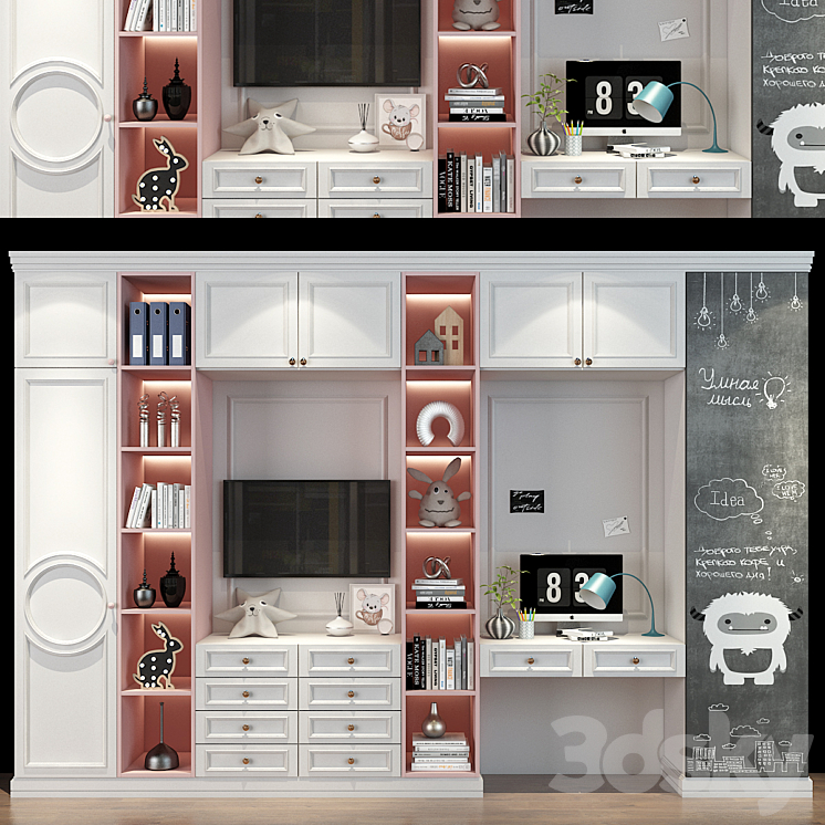 Furniture for a children 0377 3DS Max - thumbnail 1