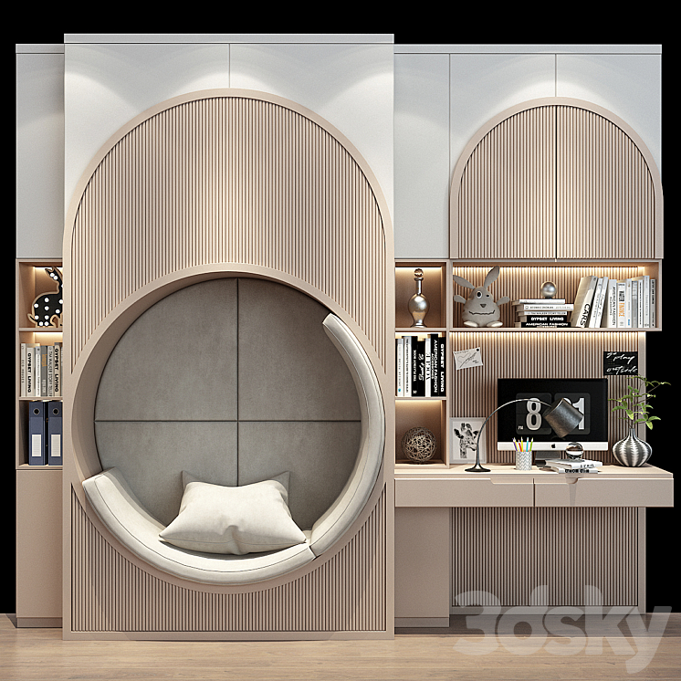 Furniture for a children 0452 3DS Max Model - thumbnail 1