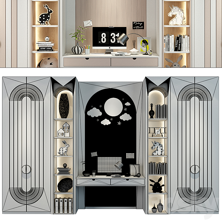 Furniture for children 0578 3DS Max Model - thumbnail 2