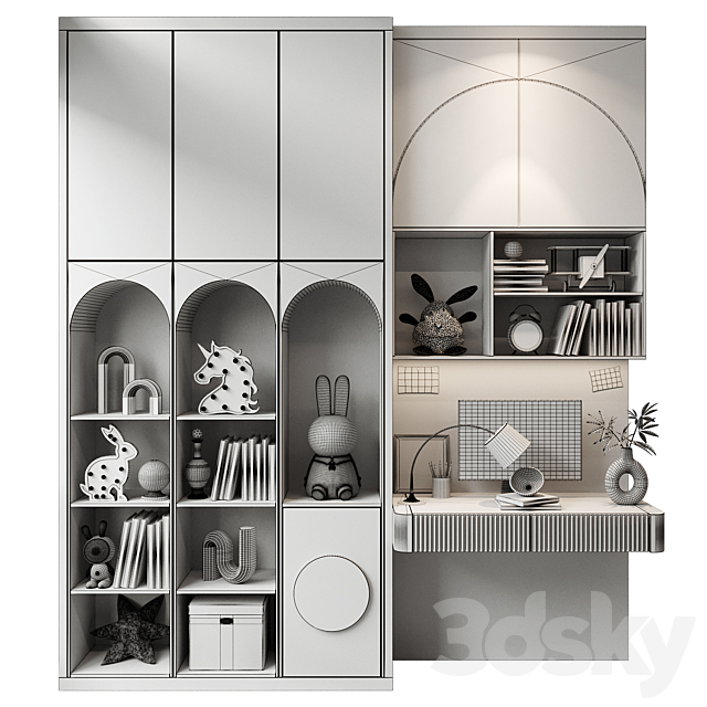 Furniture for children 0656 3DS Max Model - thumbnail 2