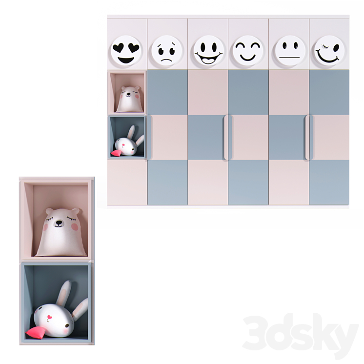 kidsroom wardrobe 3DS Max - thumbnail 2