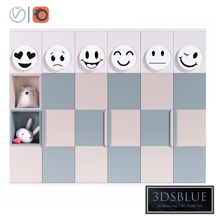 kidsroom wardrobe 3DS Max - thumbnail 3