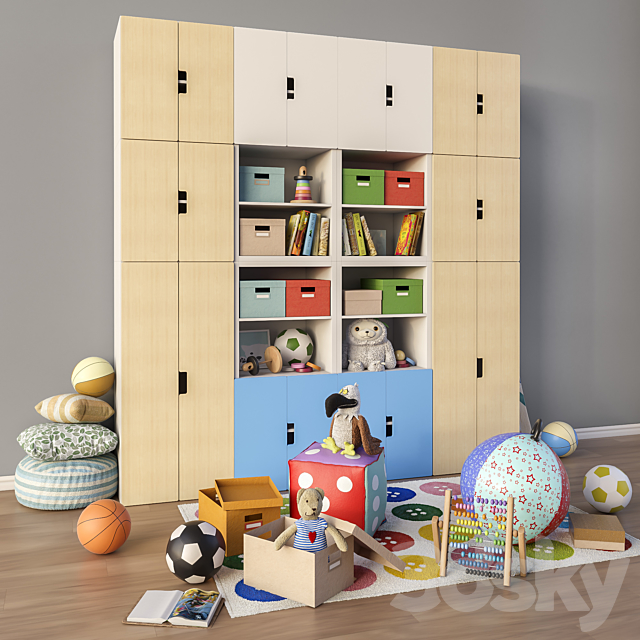 Modular furniture. accessories and toys IKEA set 3 3DSMax File - thumbnail 2