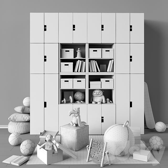 Modular furniture. accessories and toys IKEA set 3 3DSMax File - thumbnail 3