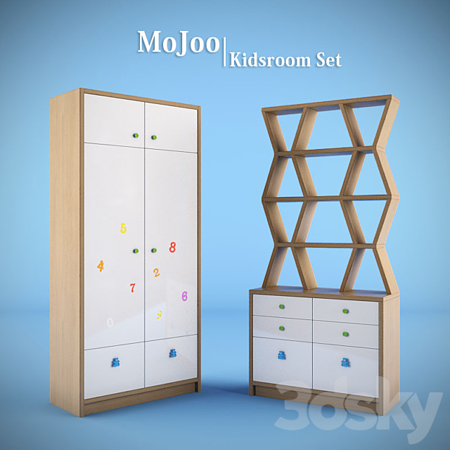 MoJoo childern furniture 3ds Max - thumbnail 1