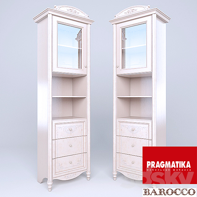 Pragmatika BAROCCO Bookcase with doors and drawers 3ds Max - thumbnail 1