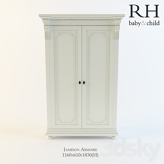 RH baby & child Jameson Armoire 3ds Max - thumbnail 1