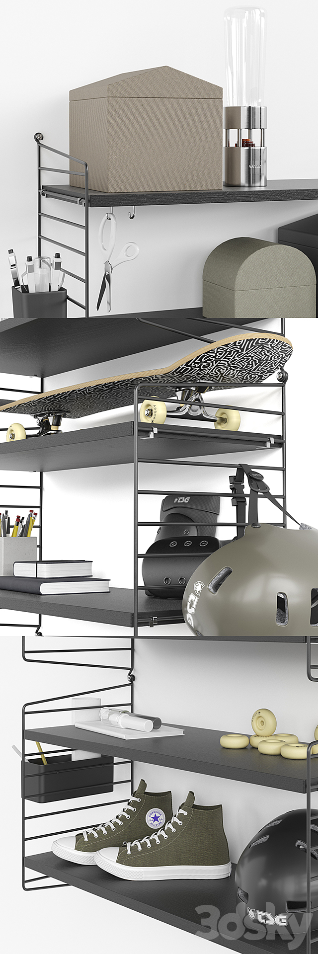 Shelf with organizers 3DSMax File - thumbnail 2