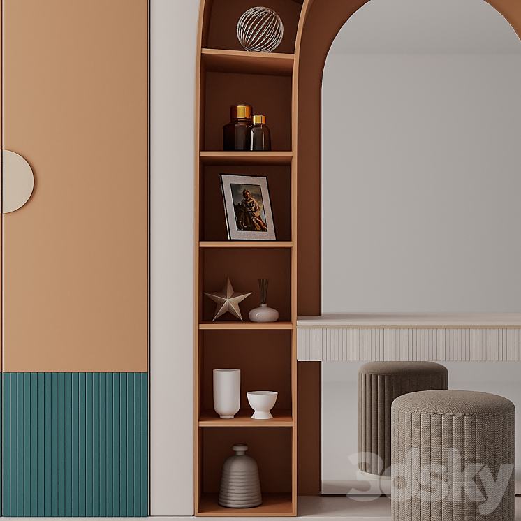 Wardrobe shelf 3DS Max Model - thumbnail 2