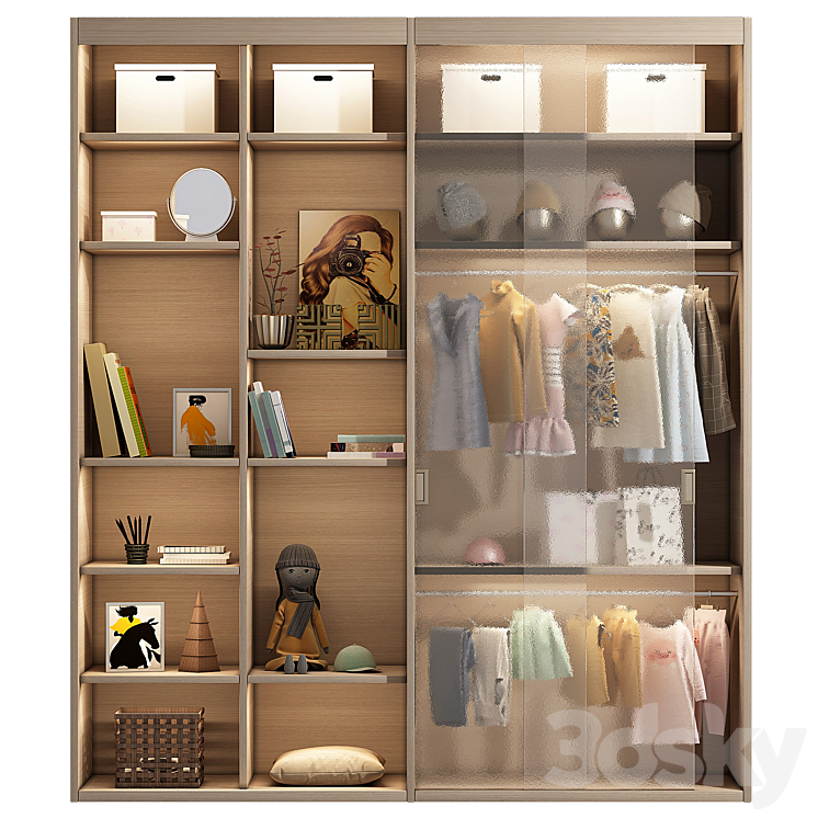 Wardrobe with decor 1 3DS Max - thumbnail 1