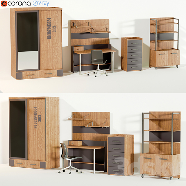 Wardrobe_3dce_set_1 3DSMax File - thumbnail 1