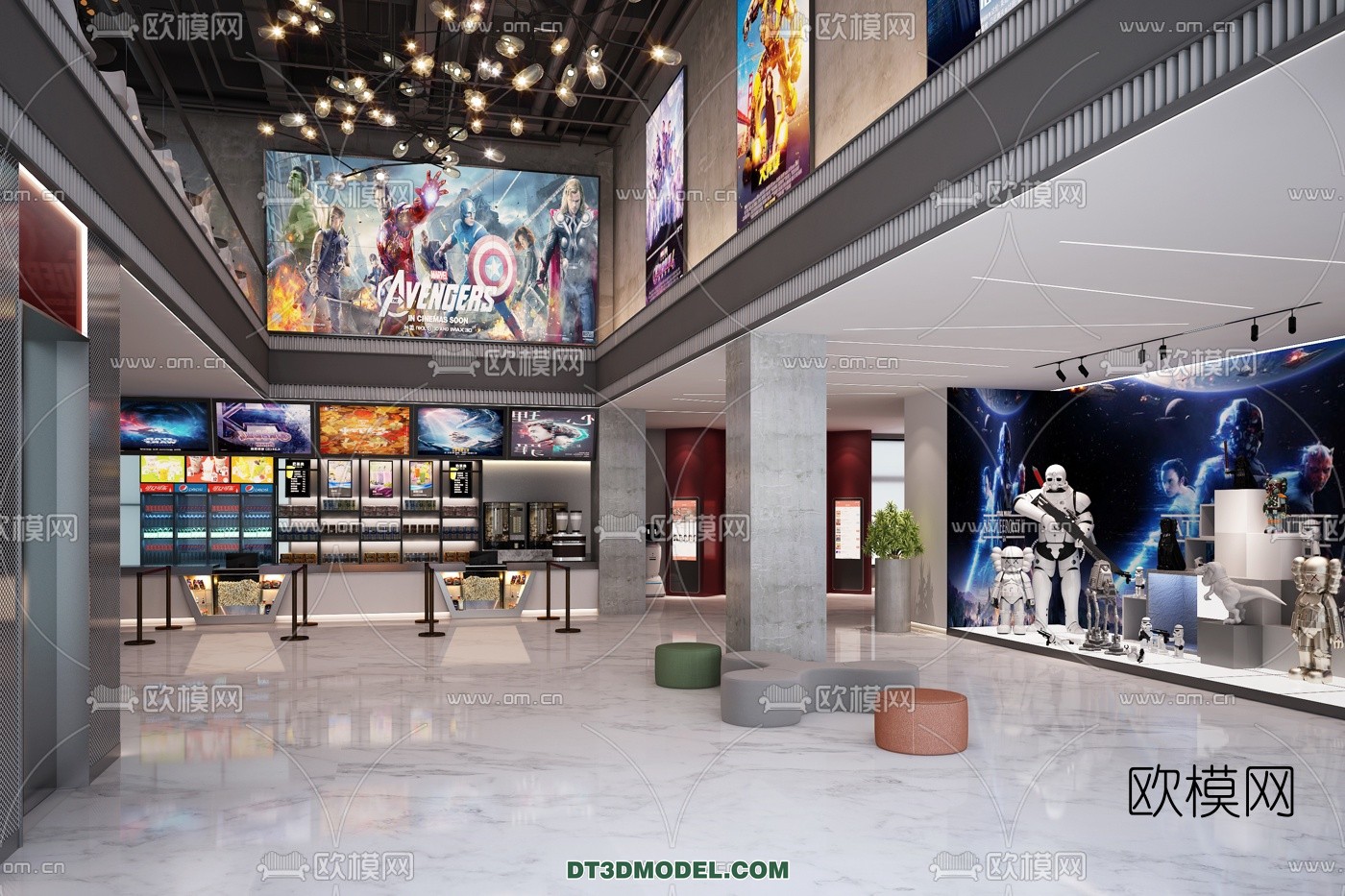 Cinema 3D Scenes – Movie Theater 3D Models – 006 - thumbnail 1