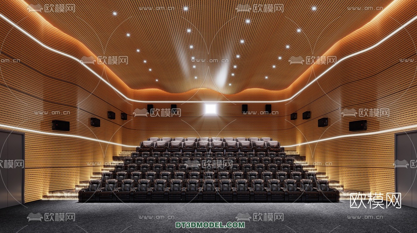 Cinema 3D Scenes – Movie Theater 3D Models – 007 - thumbnail 1