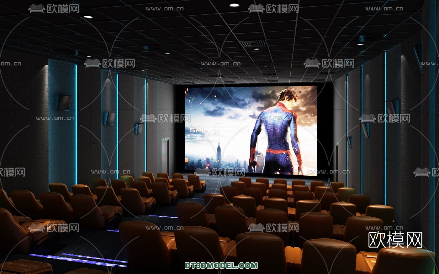Cinema 3D Scenes – Movie Theater 3D Models – 013 - thumbnail 1