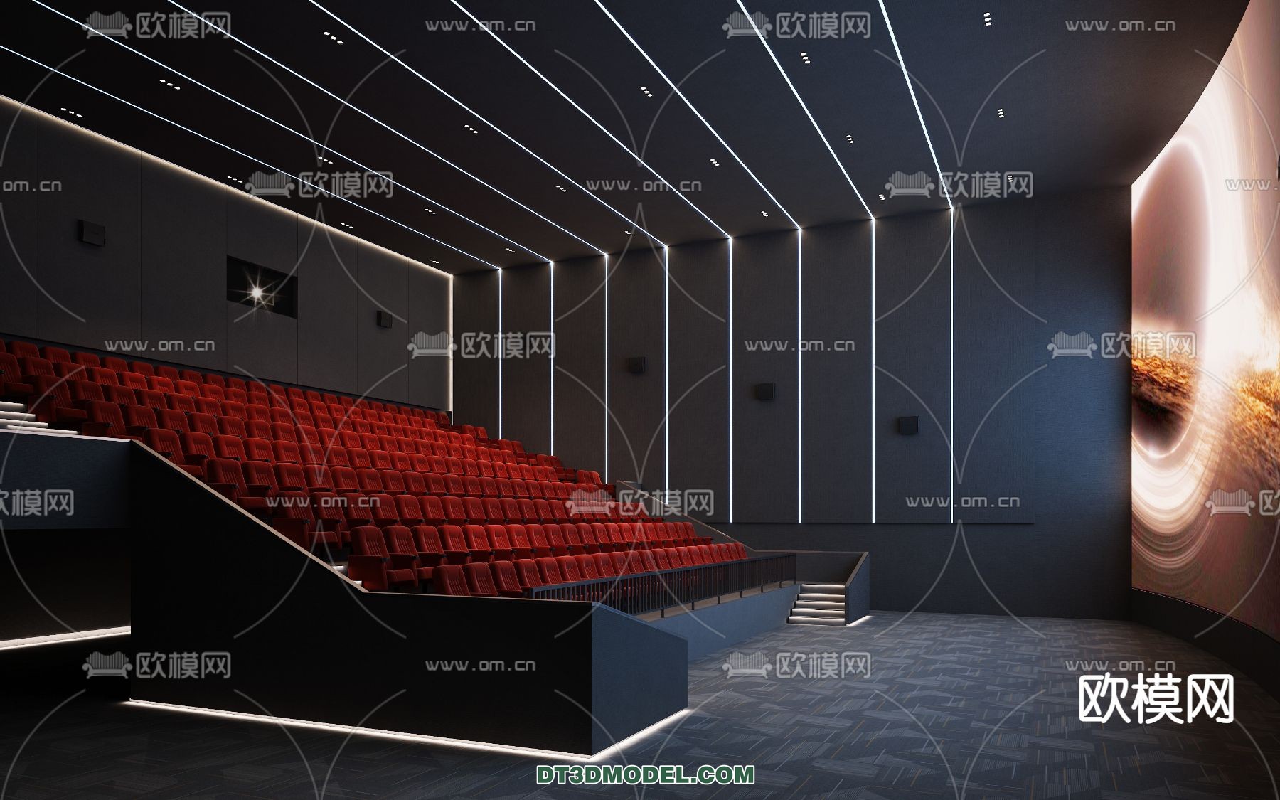 Cinema 3D Scenes – Movie Theater 3D Models – 017 - thumbnail 1