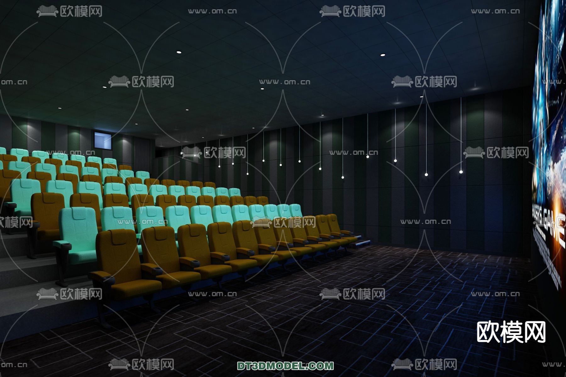 Cinema 3D Scenes – Movie Theater 3D Models – 040 - thumbnail 1
