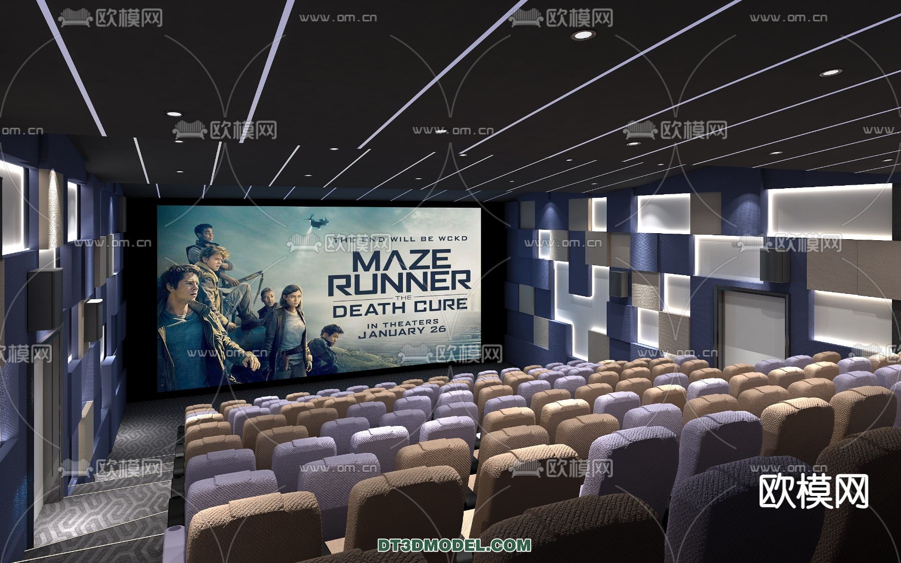 Cinema 3D Scenes – Movie Theater 3D Models – 047 - thumbnail 1