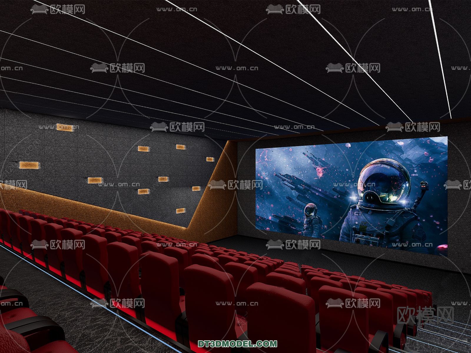 Cinema 3D Scenes – Movie Theater 3D Models – 103 - thumbnail 1