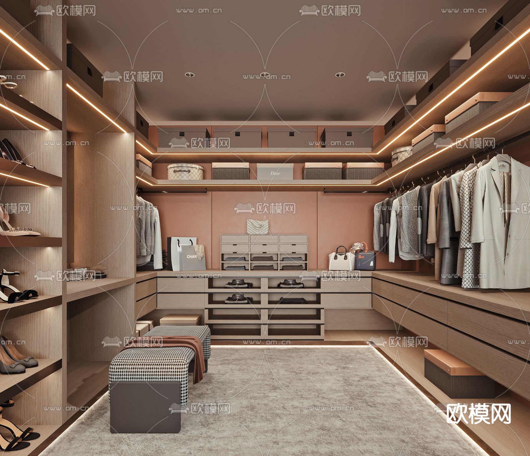 CLOSET ROOM – VRAY / CORONA – 3D MODEL – 2284 - thumbnail 1