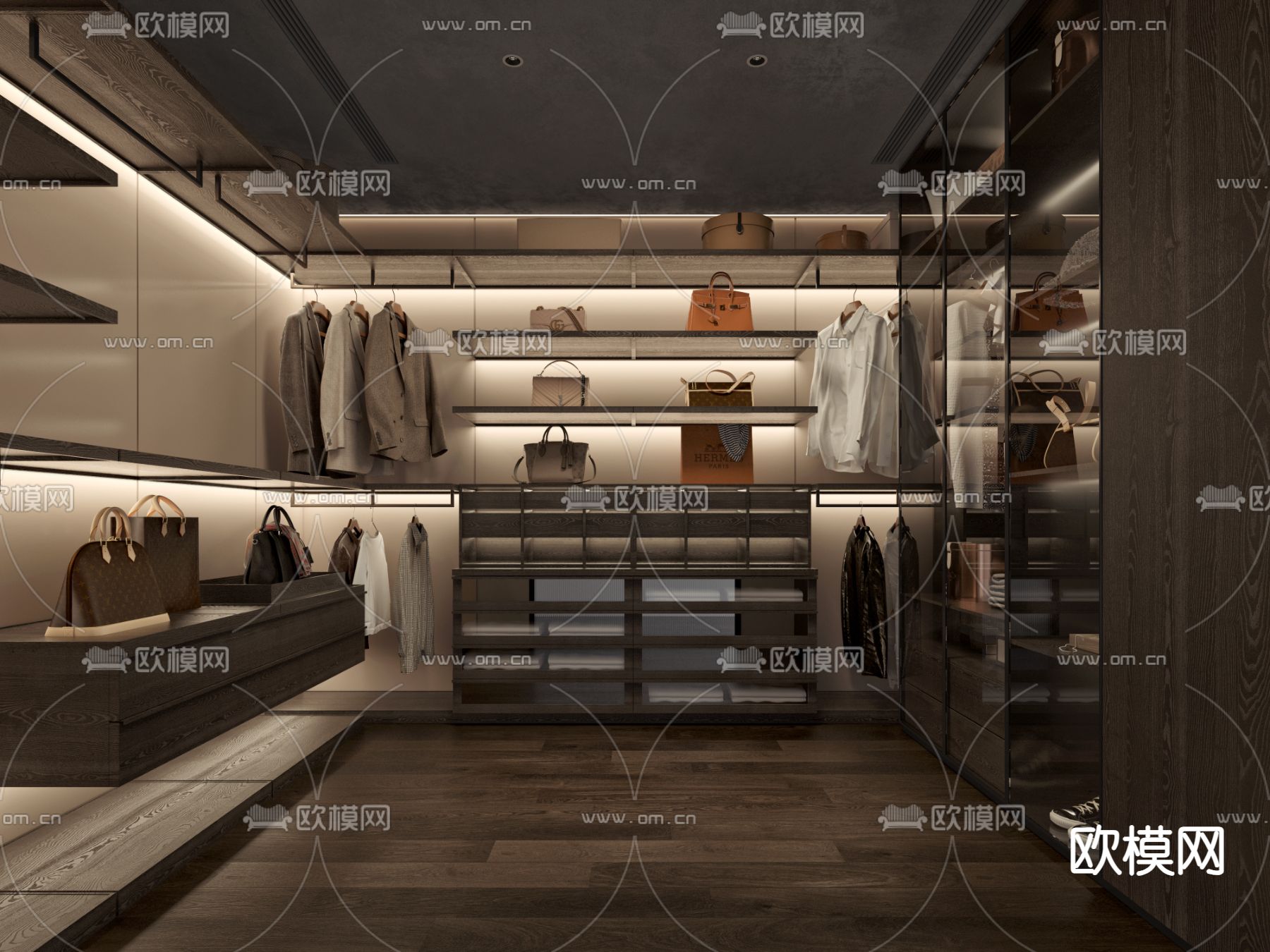 CLOSET ROOM – VRAY / CORONA – 3D MODEL – 2307 - thumbnail 1