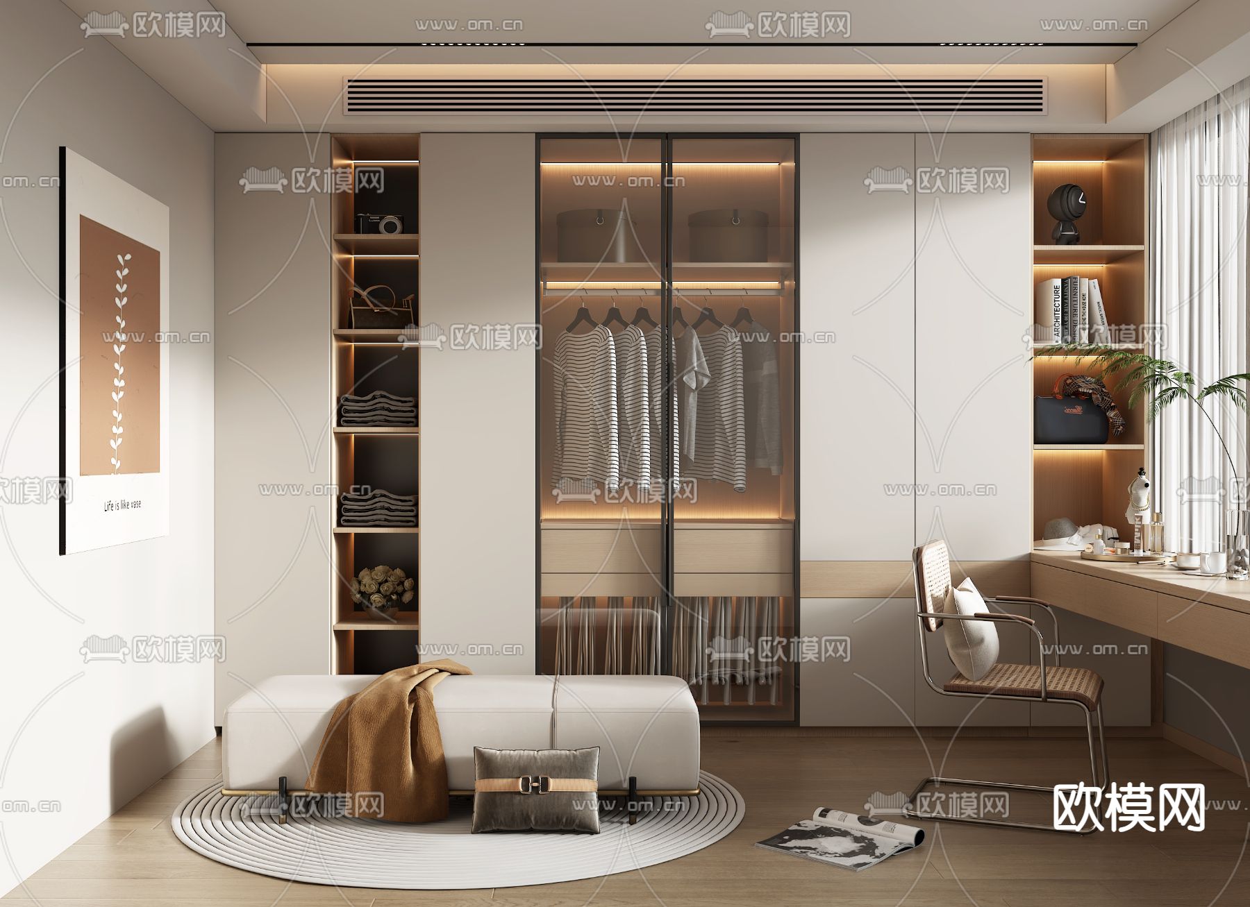 CLOSET ROOM – VRAY / CORONA – 3D MODEL – 2309 - thumbnail 1