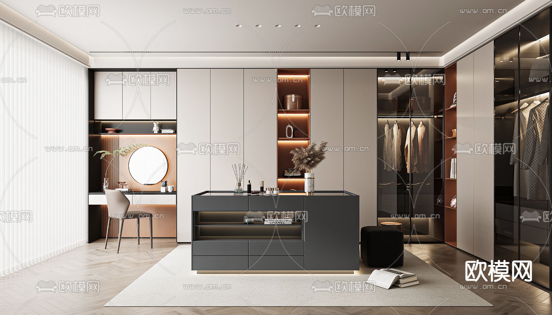 CLOSET ROOM – VRAY / CORONA – 3D MODEL – 2321 - thumbnail 1