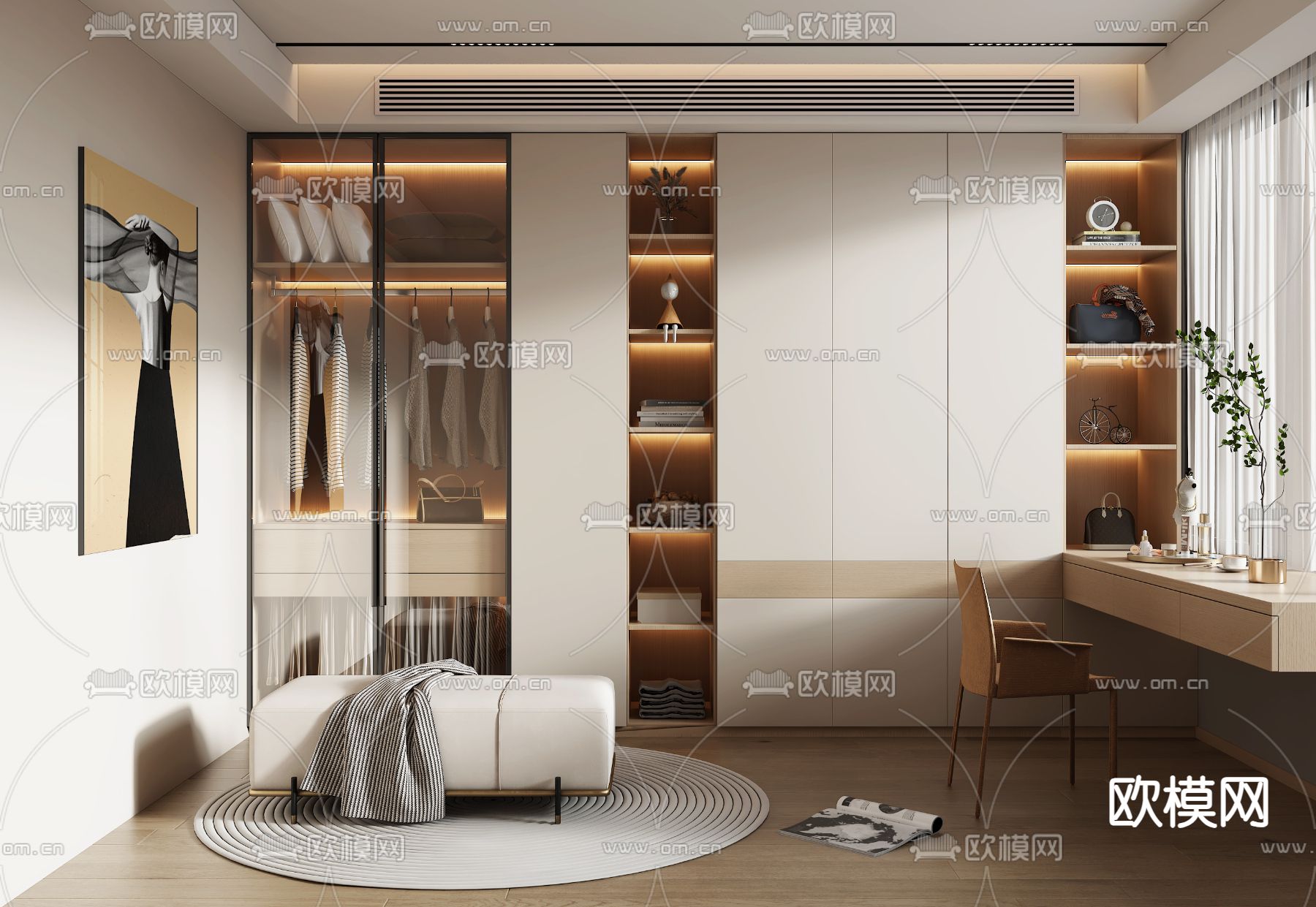 CLOSET ROOM – VRAY / CORONA – 3D MODEL – 2340 - thumbnail 1