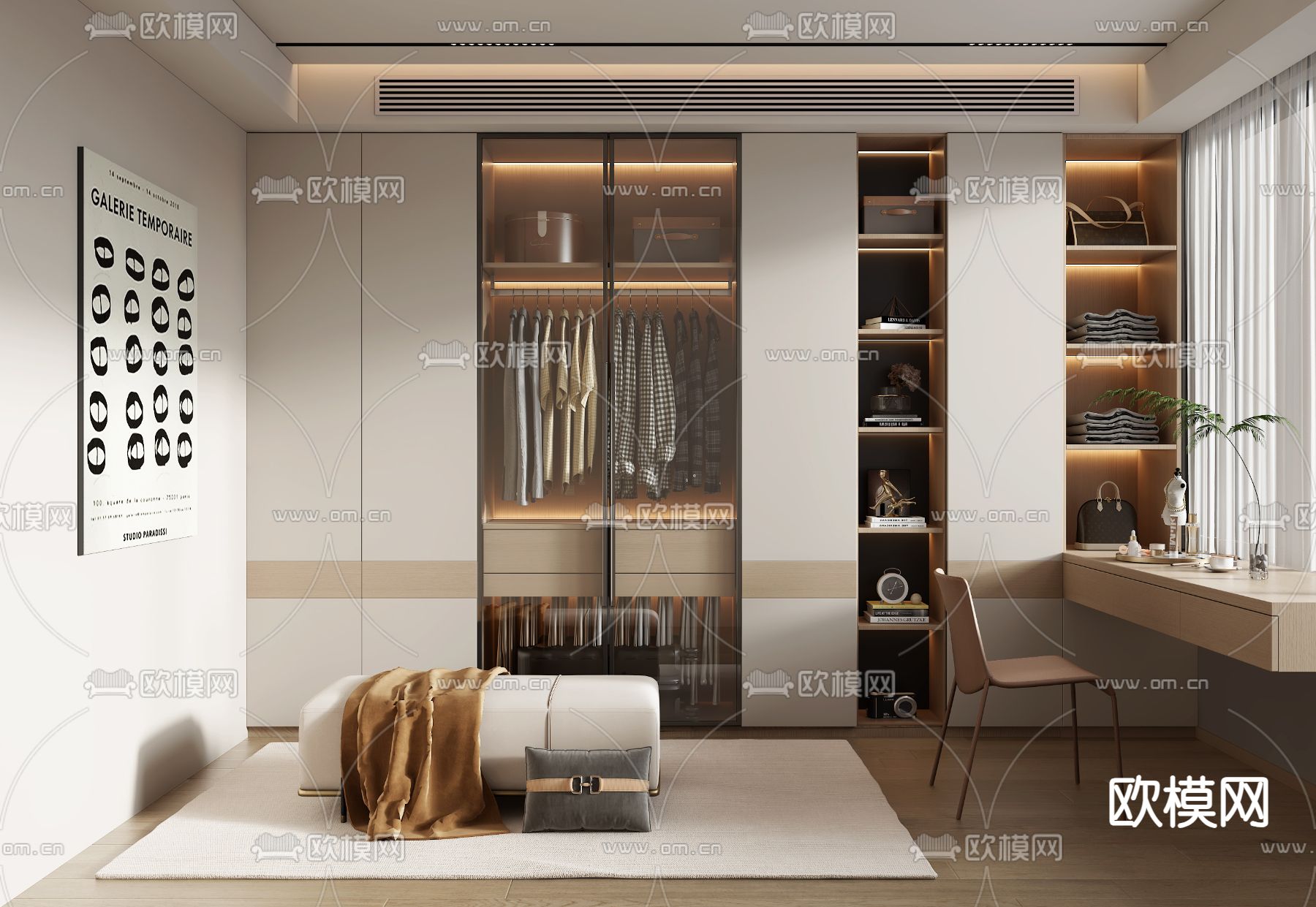 CLOSET ROOM – VRAY / CORONA – 3D MODEL – 2348 - thumbnail 1