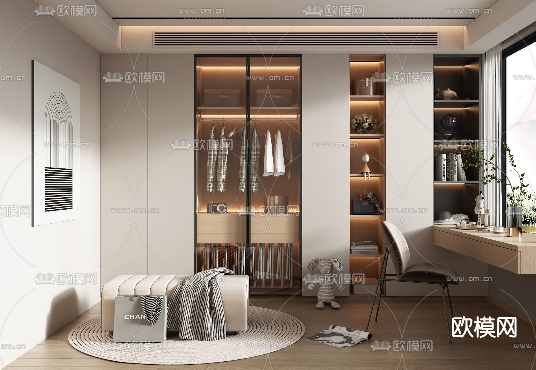 CLOSET ROOM – VRAY / CORONA – 3D MODEL – 2370 - thumbnail 1