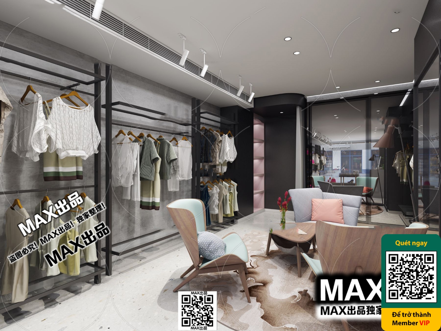 CLOTHING STORE – VRAY / CORONA – 3D MODEL – 6302 - thumbnail 1