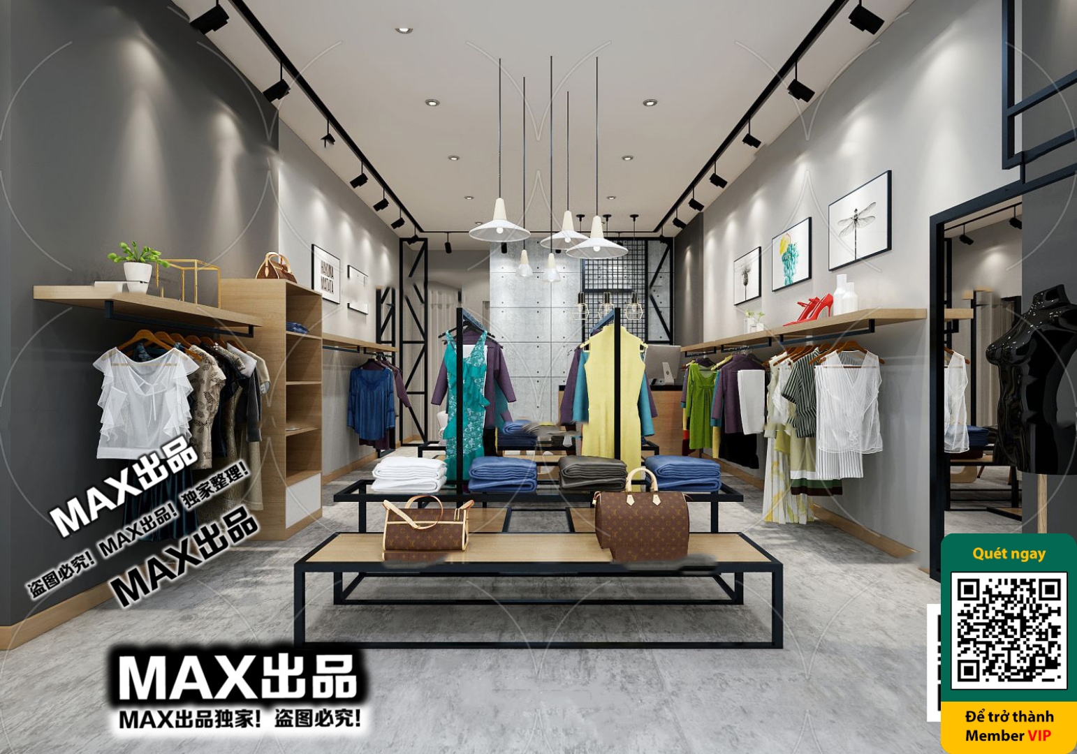 CLOTHING STORE – VRAY / CORONA – 3D MODEL – 6303 - thumbnail 1