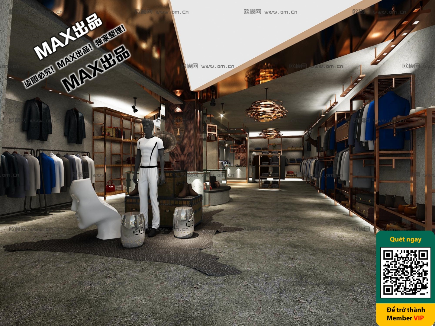 CLOTHING STORE – VRAY / CORONA – 3D MODEL – 6335 - thumbnail 1