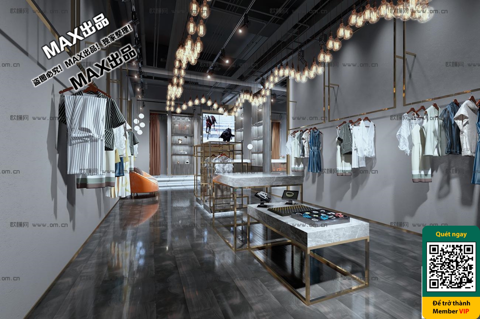 CLOTHING STORE – VRAY / CORONA – 3D MODEL – 6341 - thumbnail 1