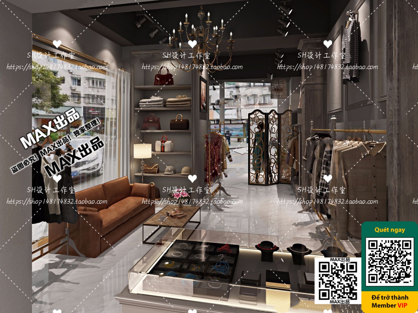 CLOTHING STORE – VRAY / CORONA – 3D MODEL – 6348 - thumbnail 1