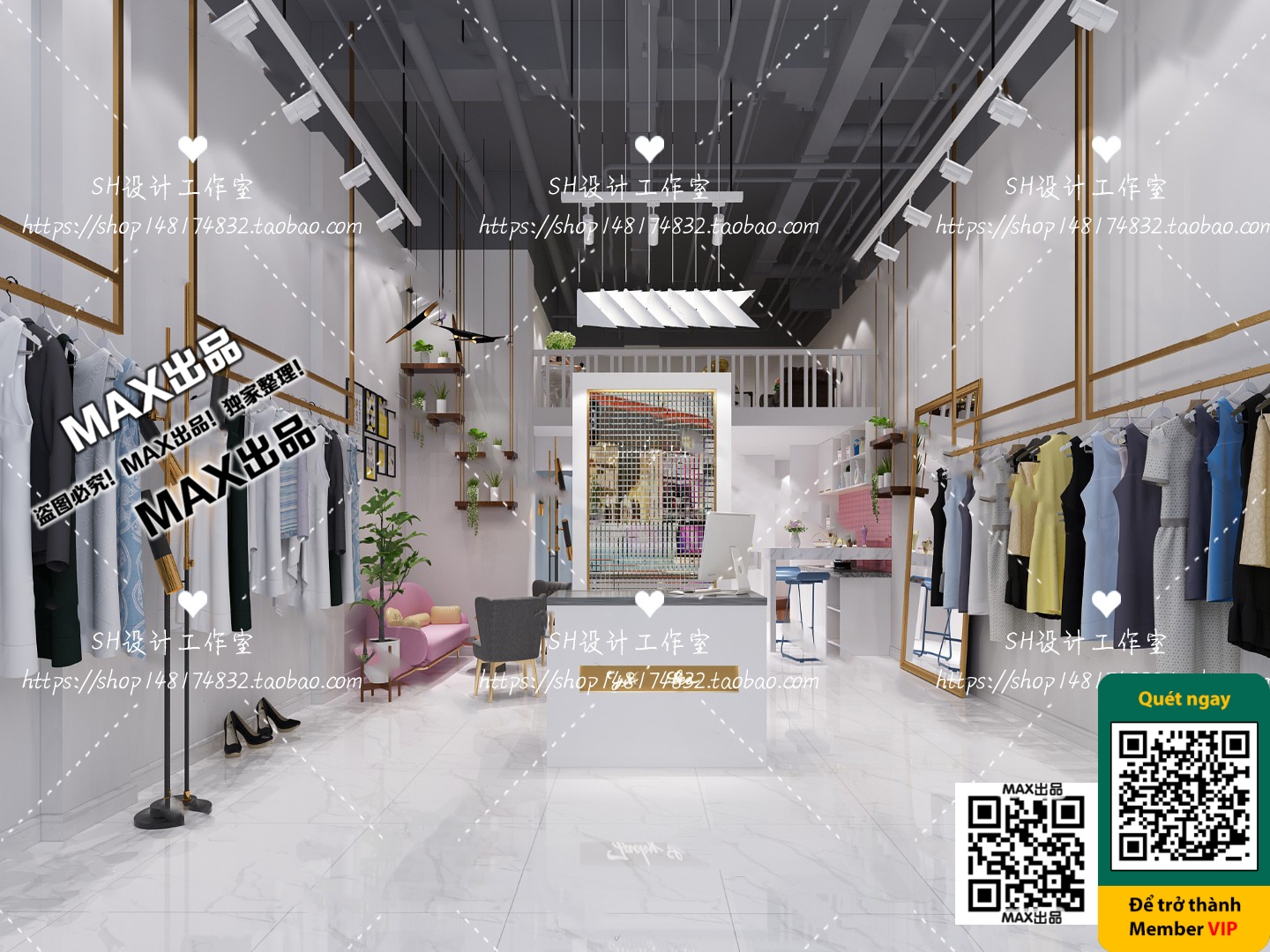 CLOTHING STORE – VRAY / CORONA – 3D MODEL – 6360 - thumbnail 1