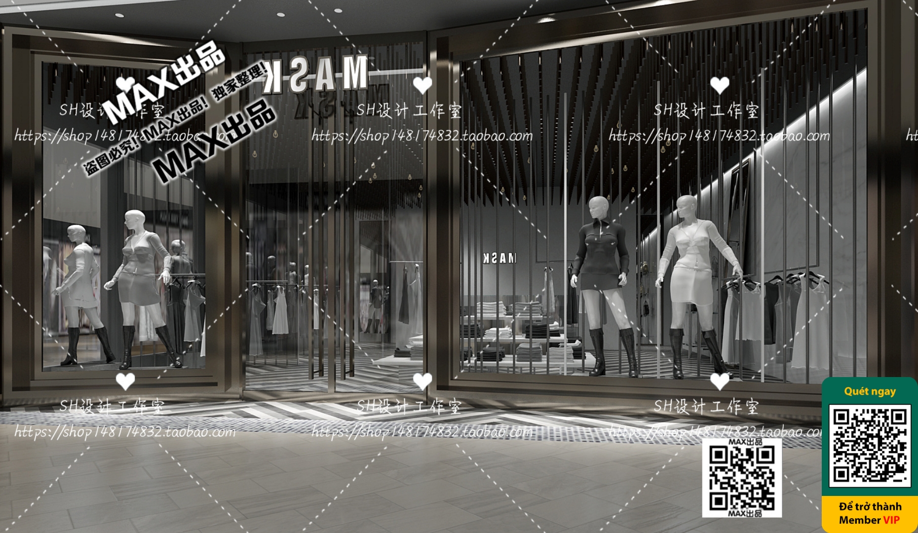 CLOTHING STORE – VRAY / CORONA – 3D MODEL – 6363 - thumbnail 1