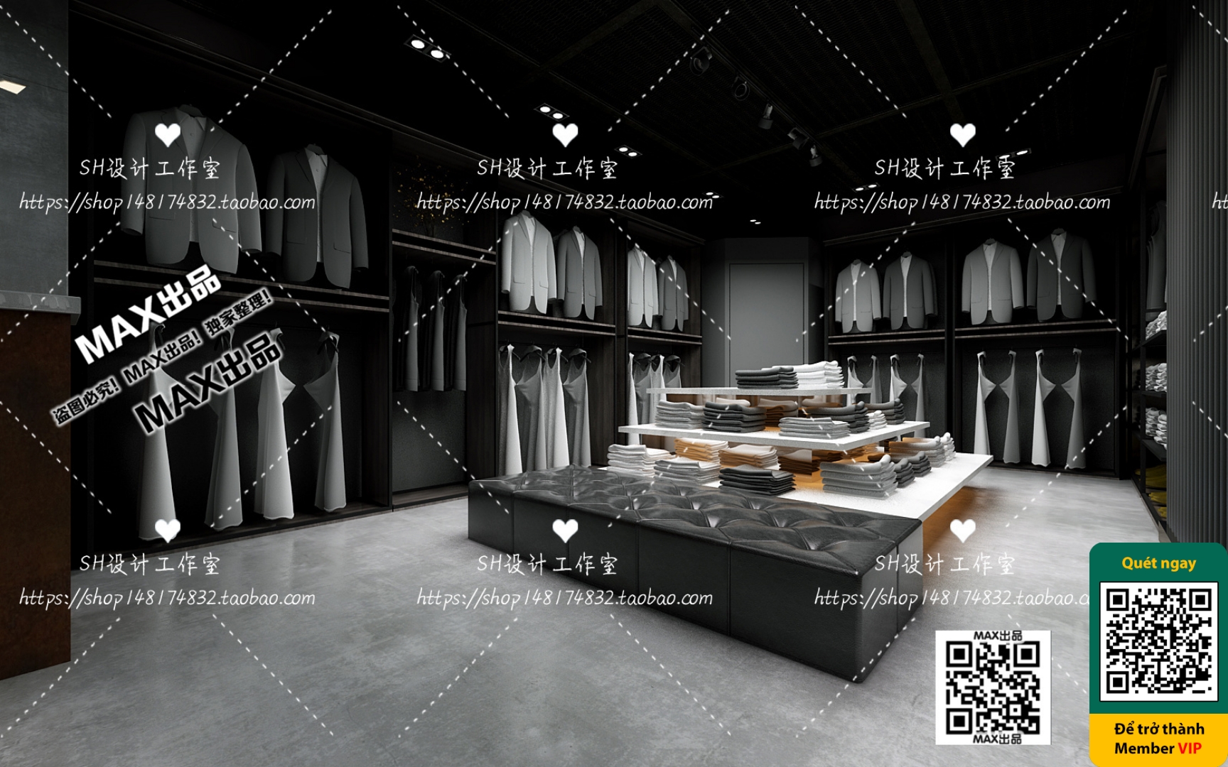 CLOTHING STORE – VRAY / CORONA – 3D MODEL – 6364 - thumbnail 1