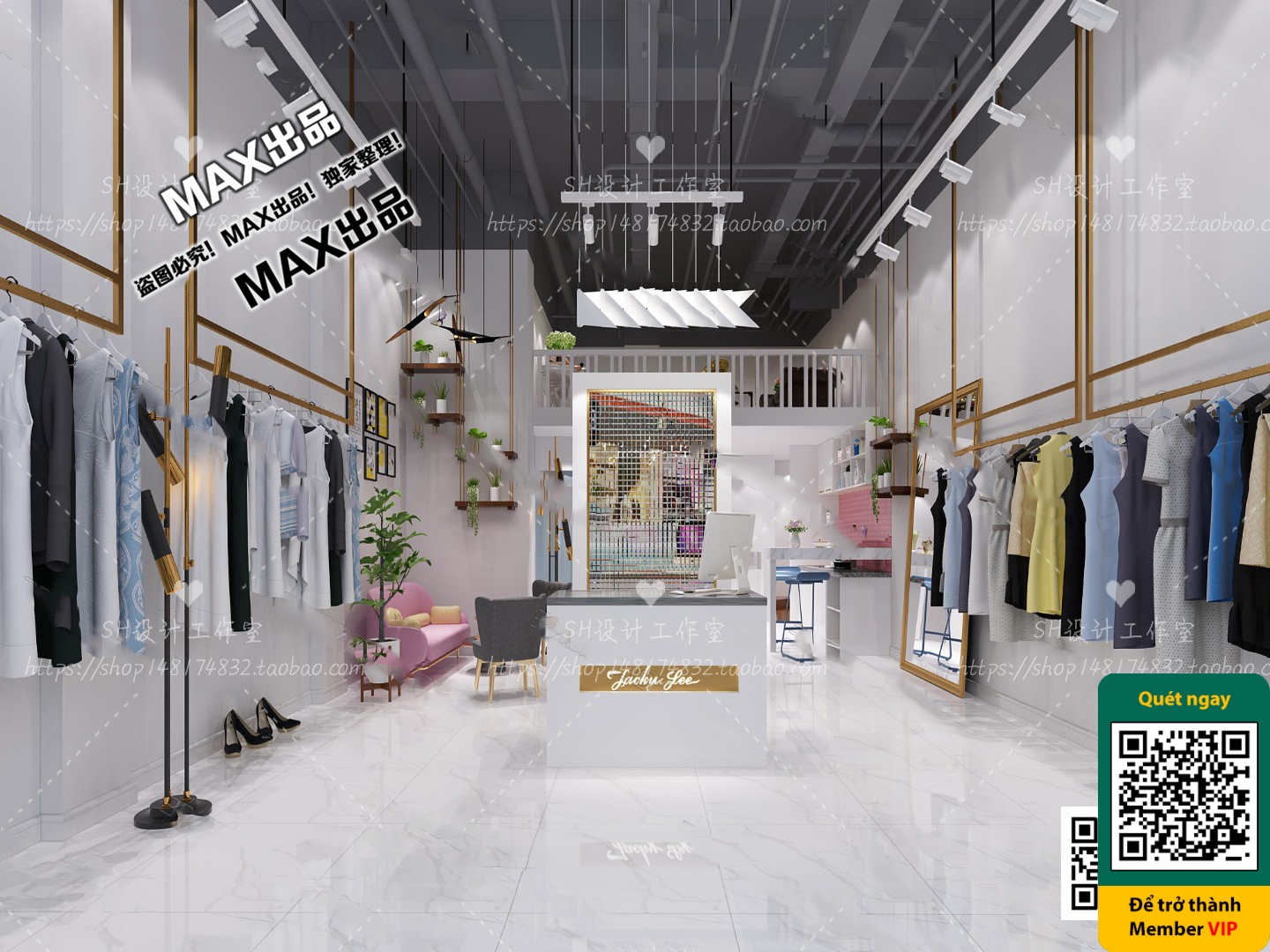 CLOTHING STORE – VRAY / CORONA – 3D MODEL – 6379 - thumbnail 1