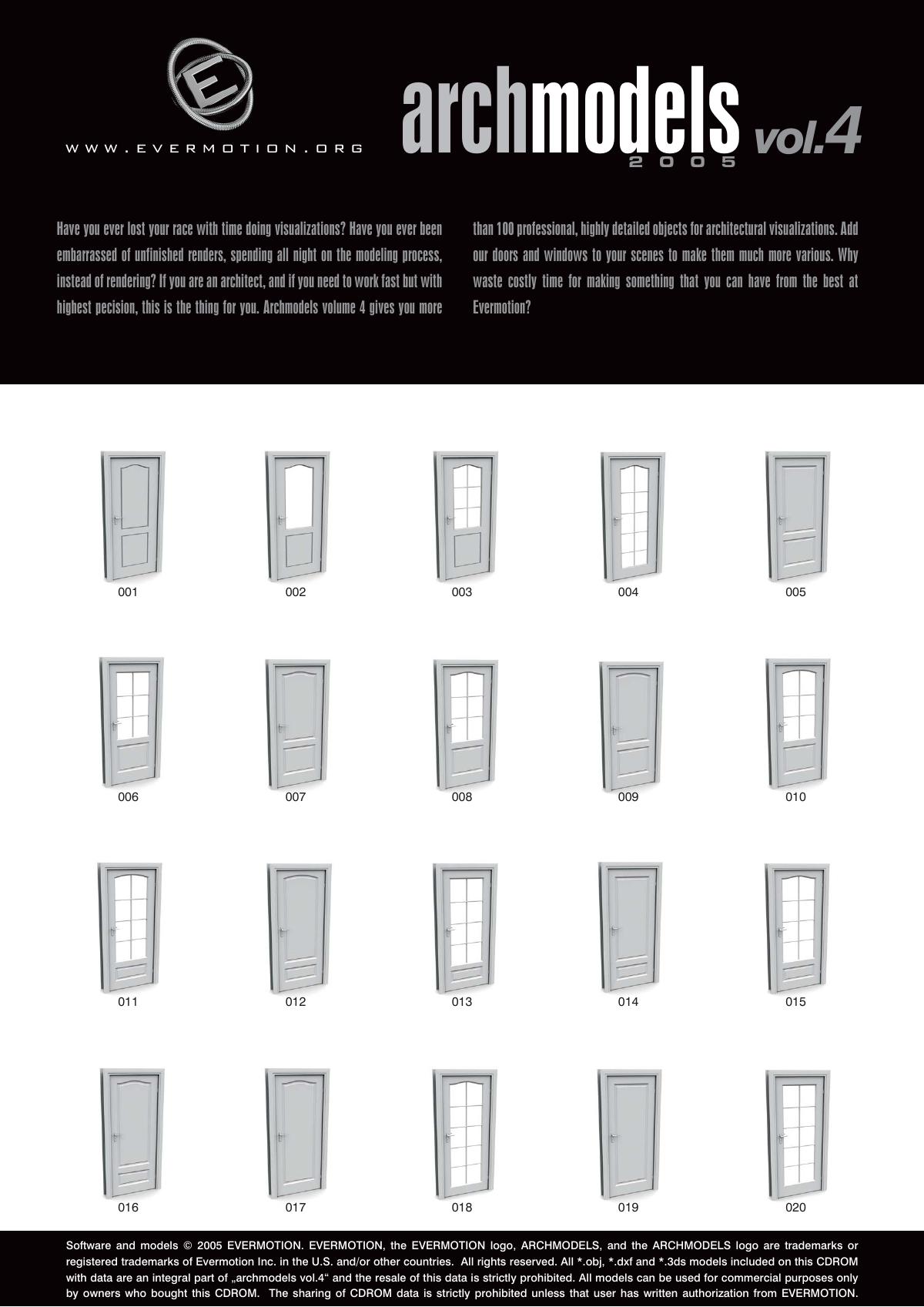 Evermotion Archmodels Vol 004 [door and window handle] - thumbnail 1