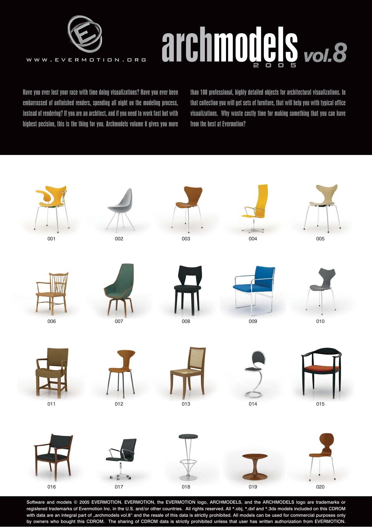 Evermotion Archmodels Vol 008 [office furniture] - thumbnail 1