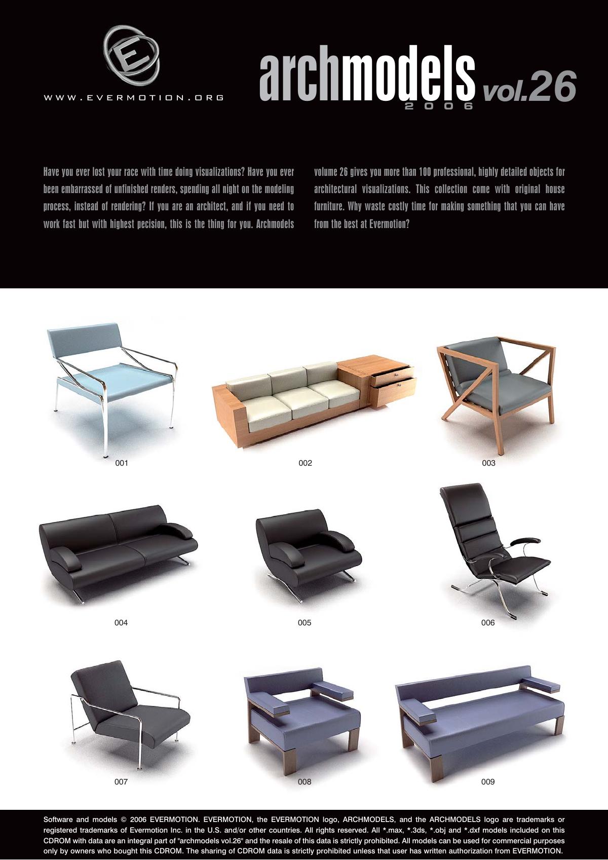 Evermotion Archmodels Vol 026 [sofas - thumbnail 1