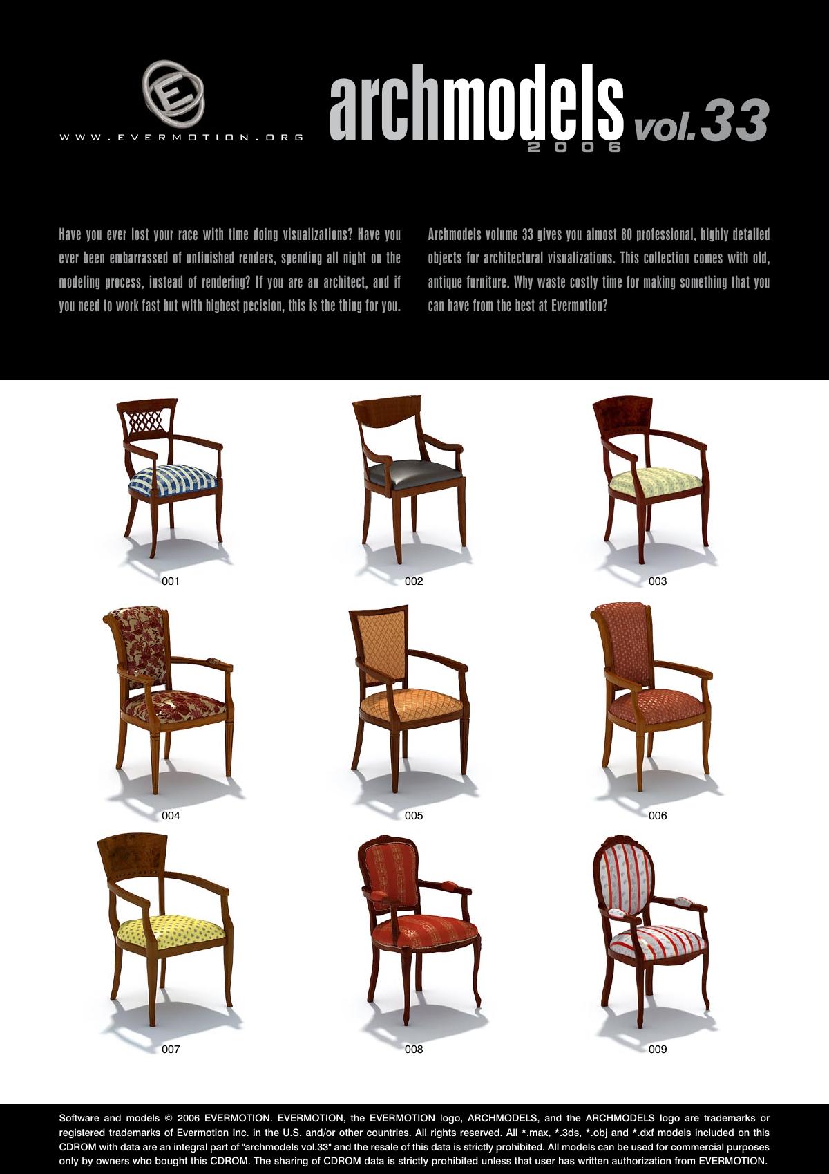 Evermotion Archmodels Vol 033 [European classical furniture] - thumbnail 1