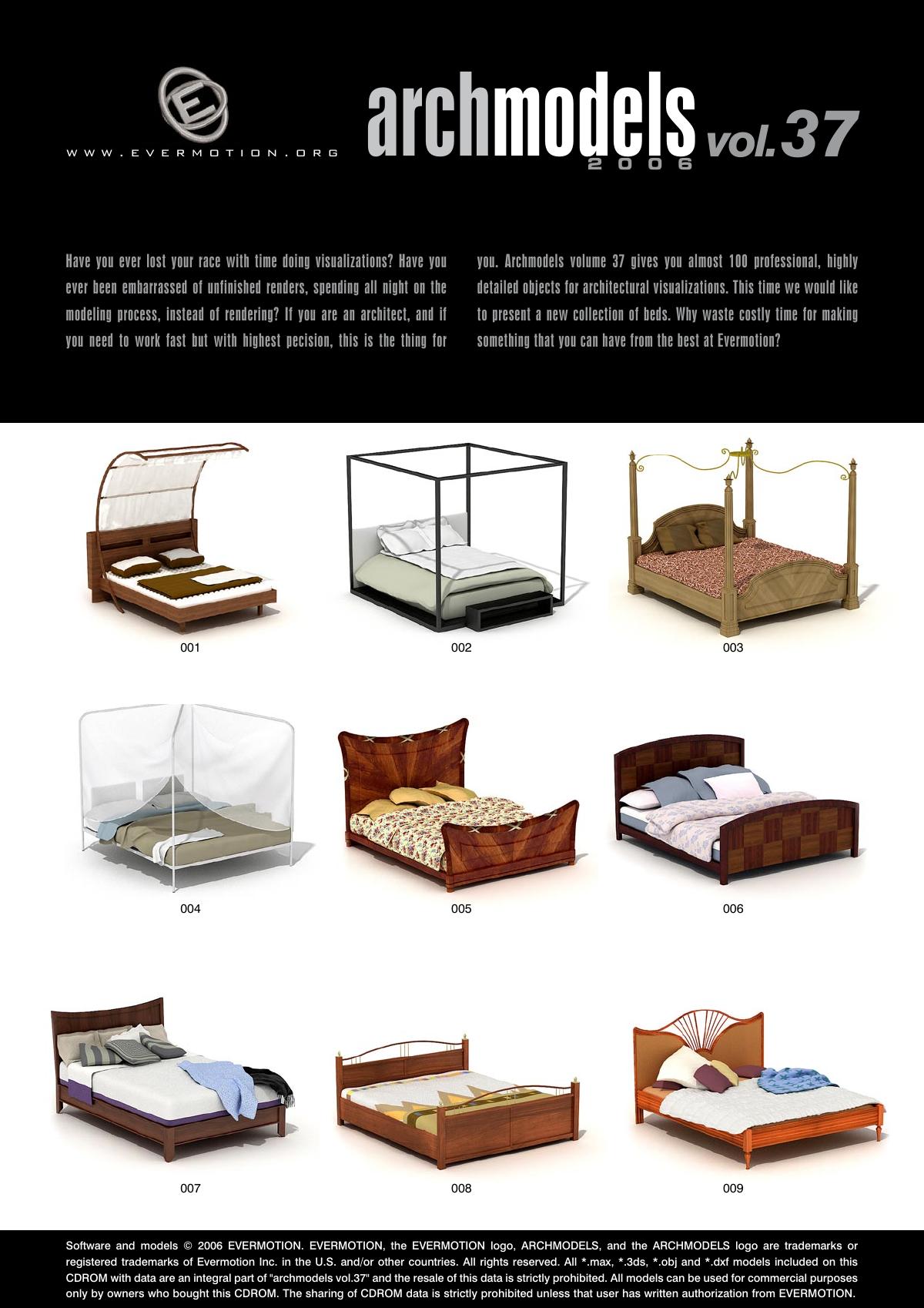 Evermotion Archmodels Vol 037 [bed] - thumbnail 1