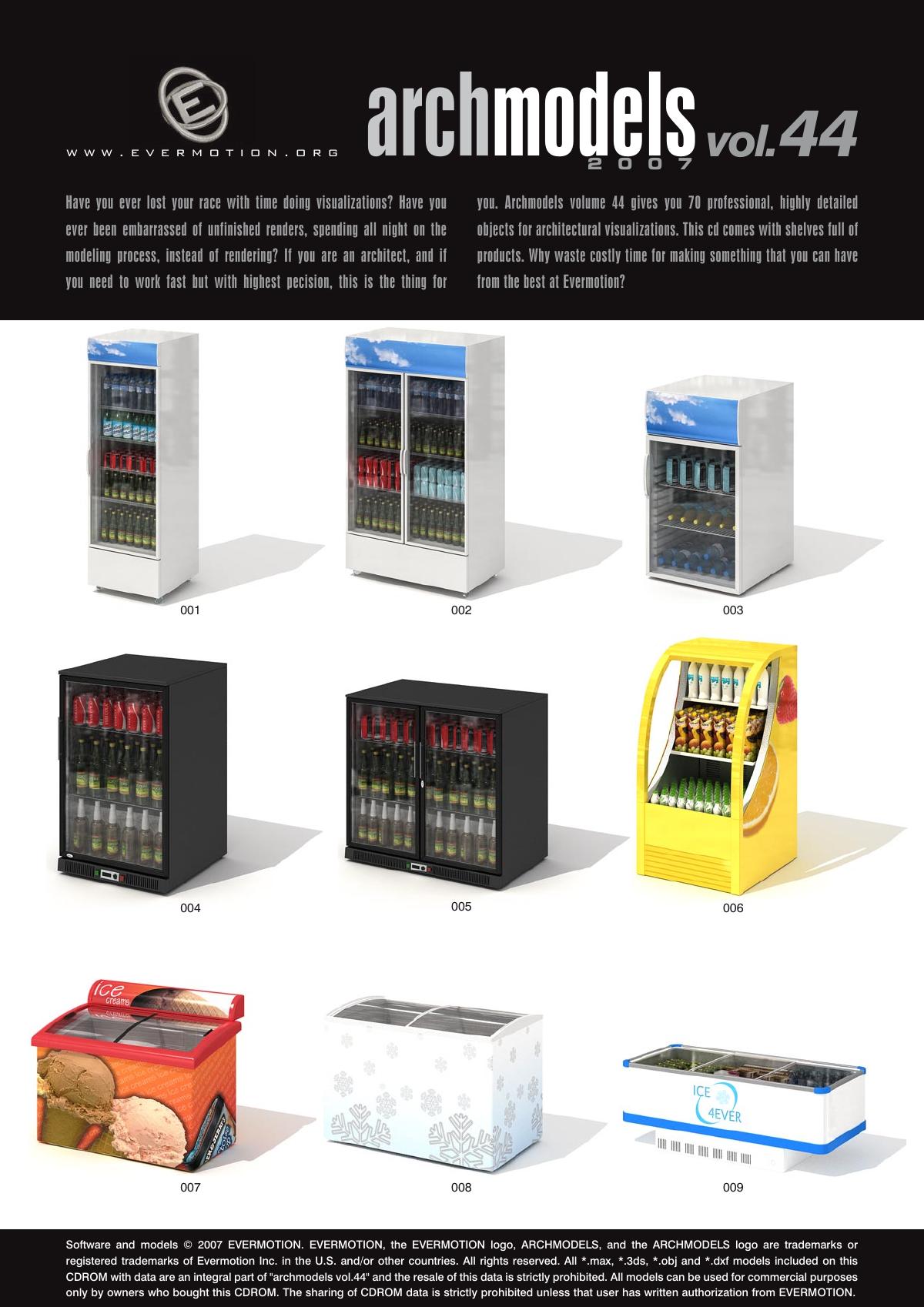 Evermotion Archmodels Vol 044 [Supermarket shelf freezer] - thumbnail 1