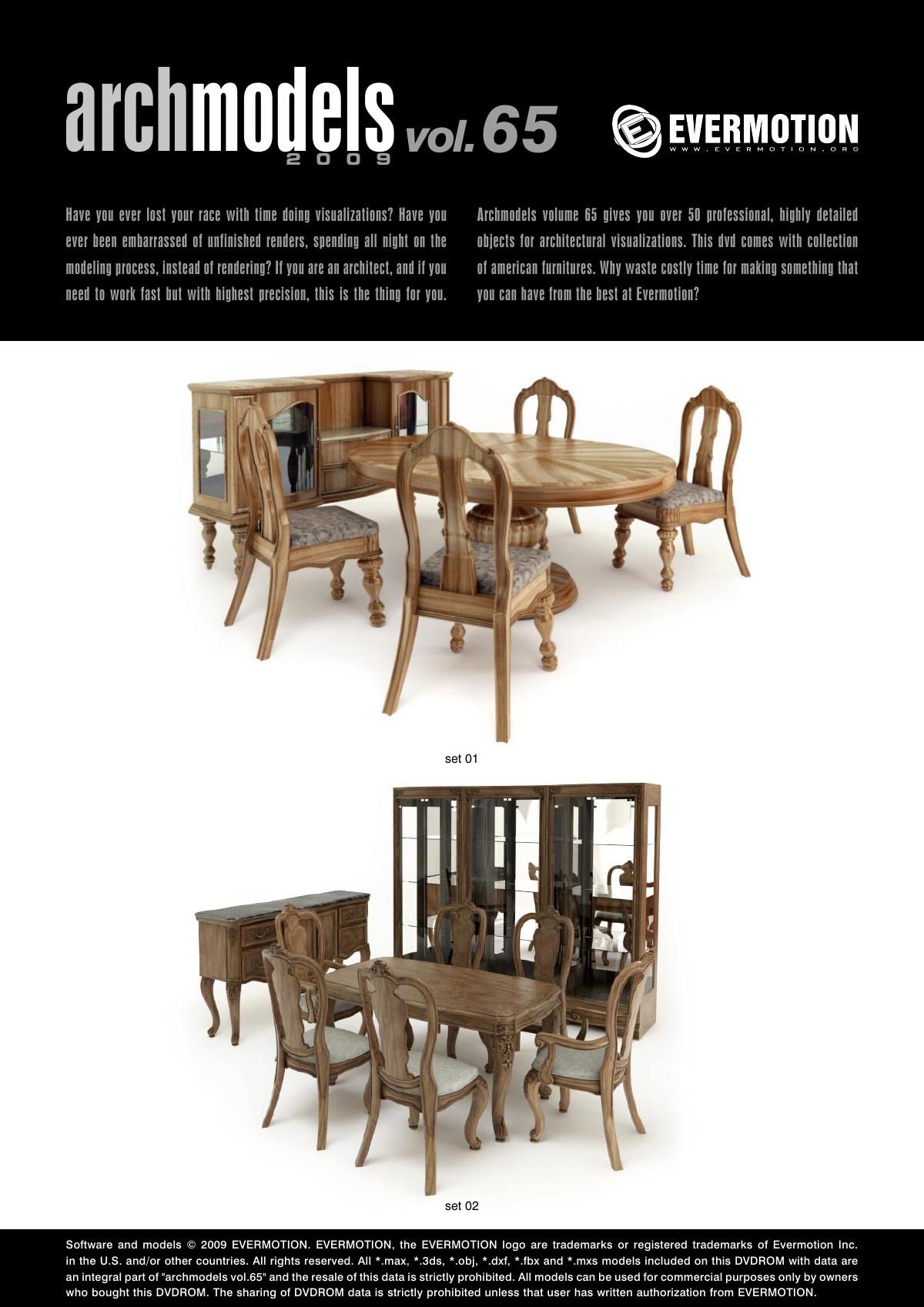 Evermotion Archmodels Vol 065 [European classical furniture] - thumbnail 1