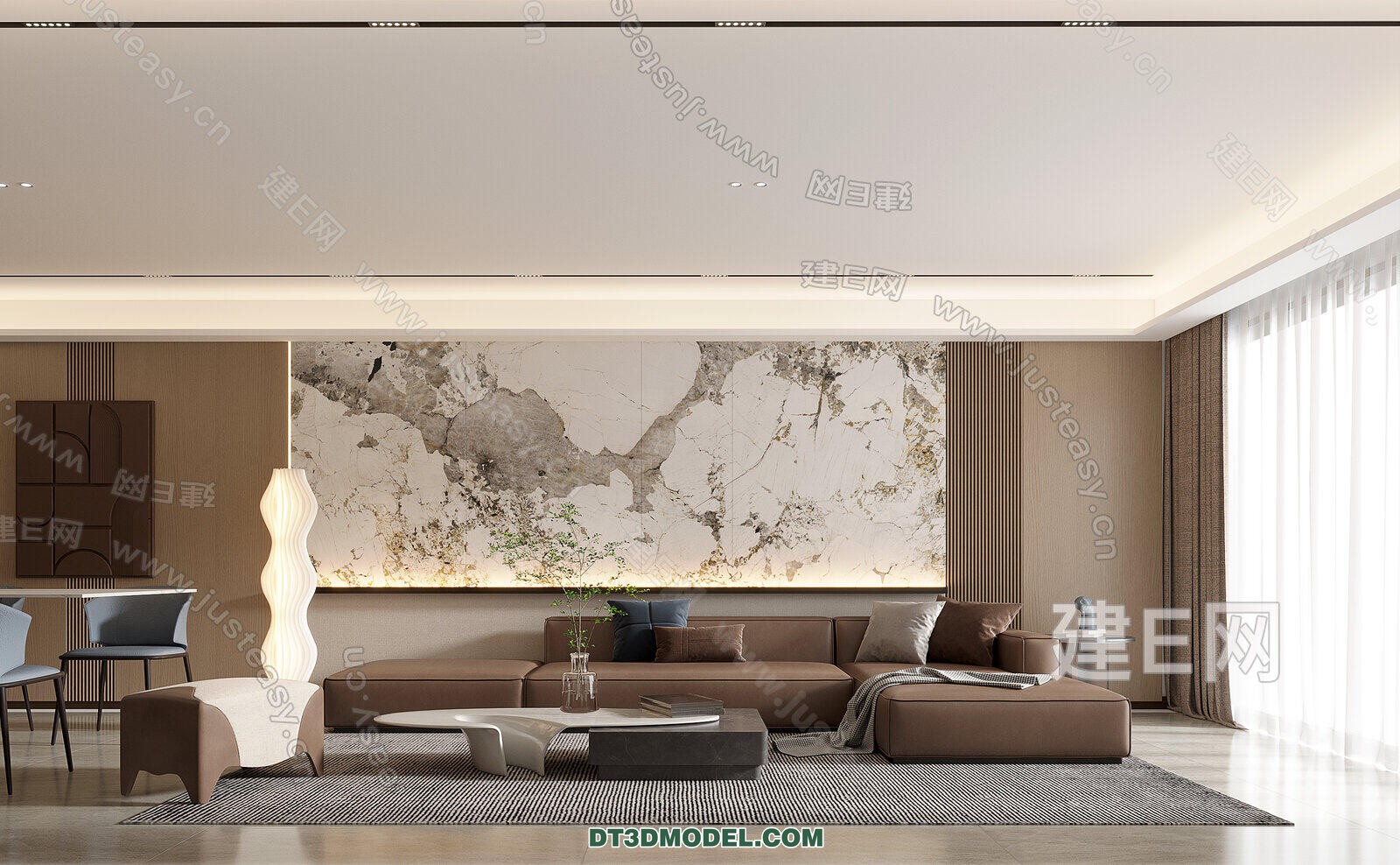 CORONA LIVING ROOM 3D MODELS – 001 - thumbnail 1