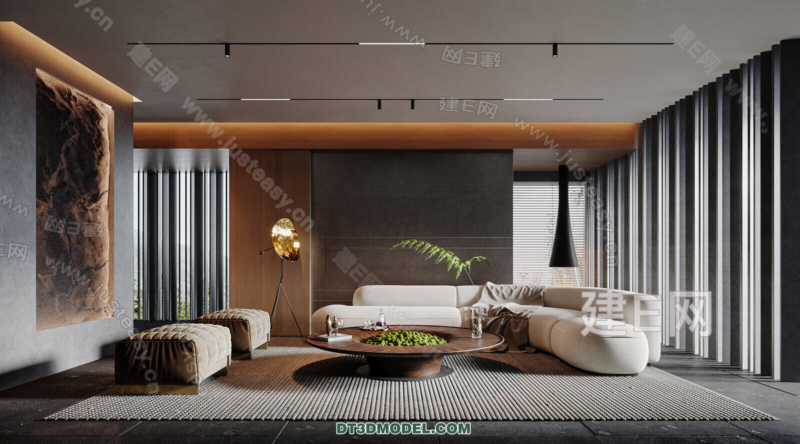 CORONA LIVING ROOM 3D MODELS – 003 - thumbnail 1