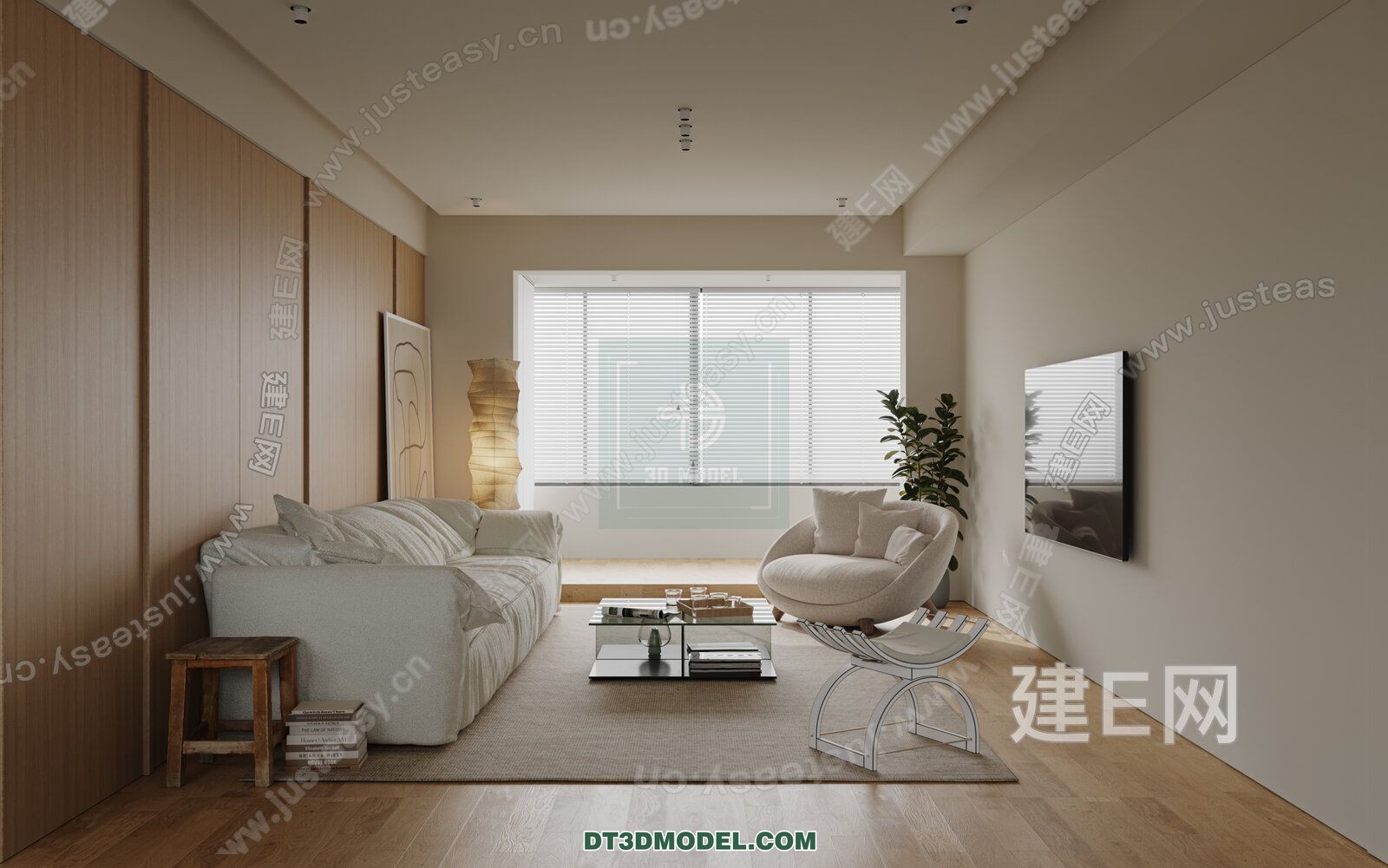 CORONA LIVING ROOM 3D MODELS – 006 - thumbnail 1