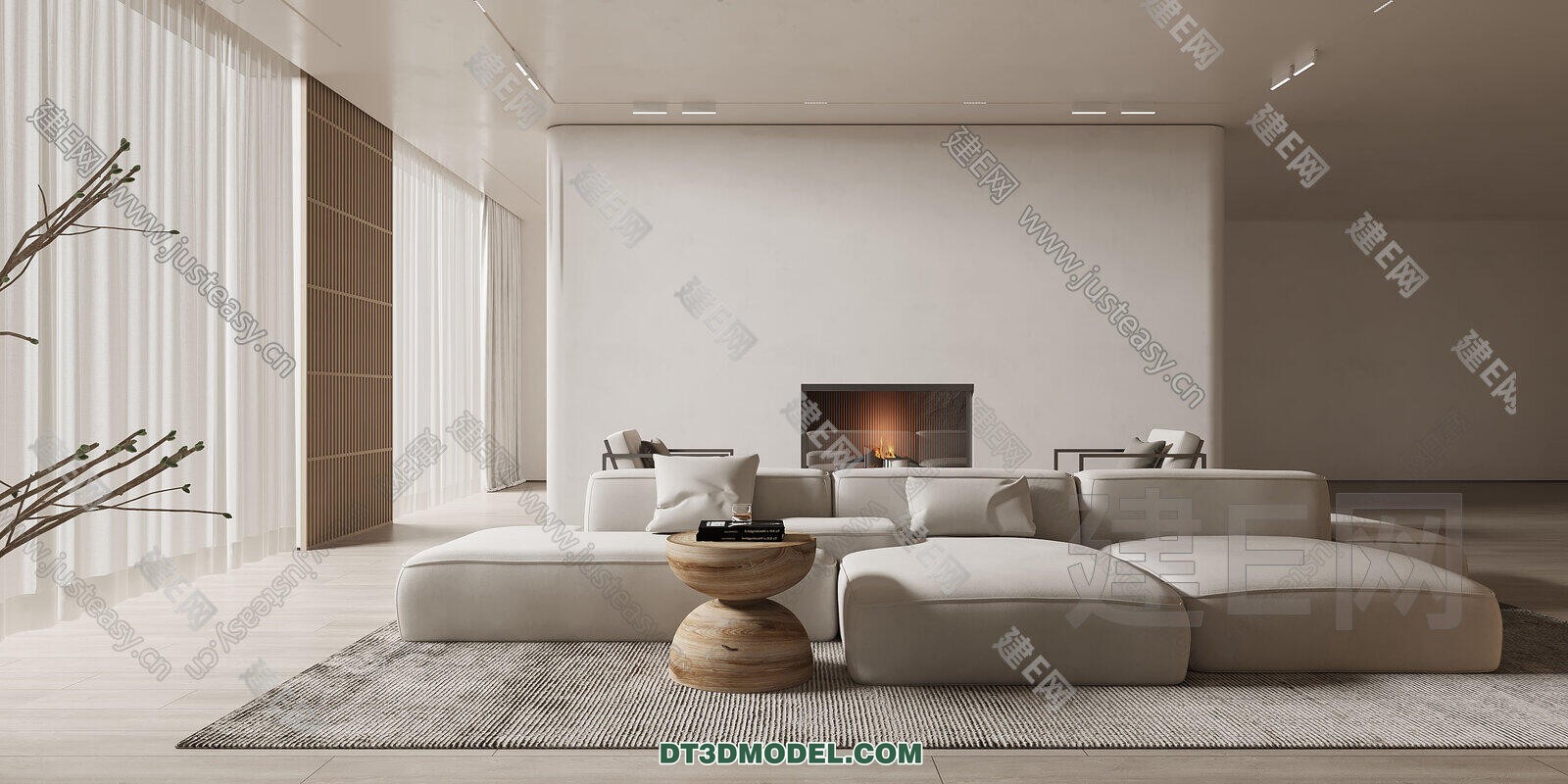 CORONA LIVING ROOM 3D MODELS – 008 - thumbnail 1